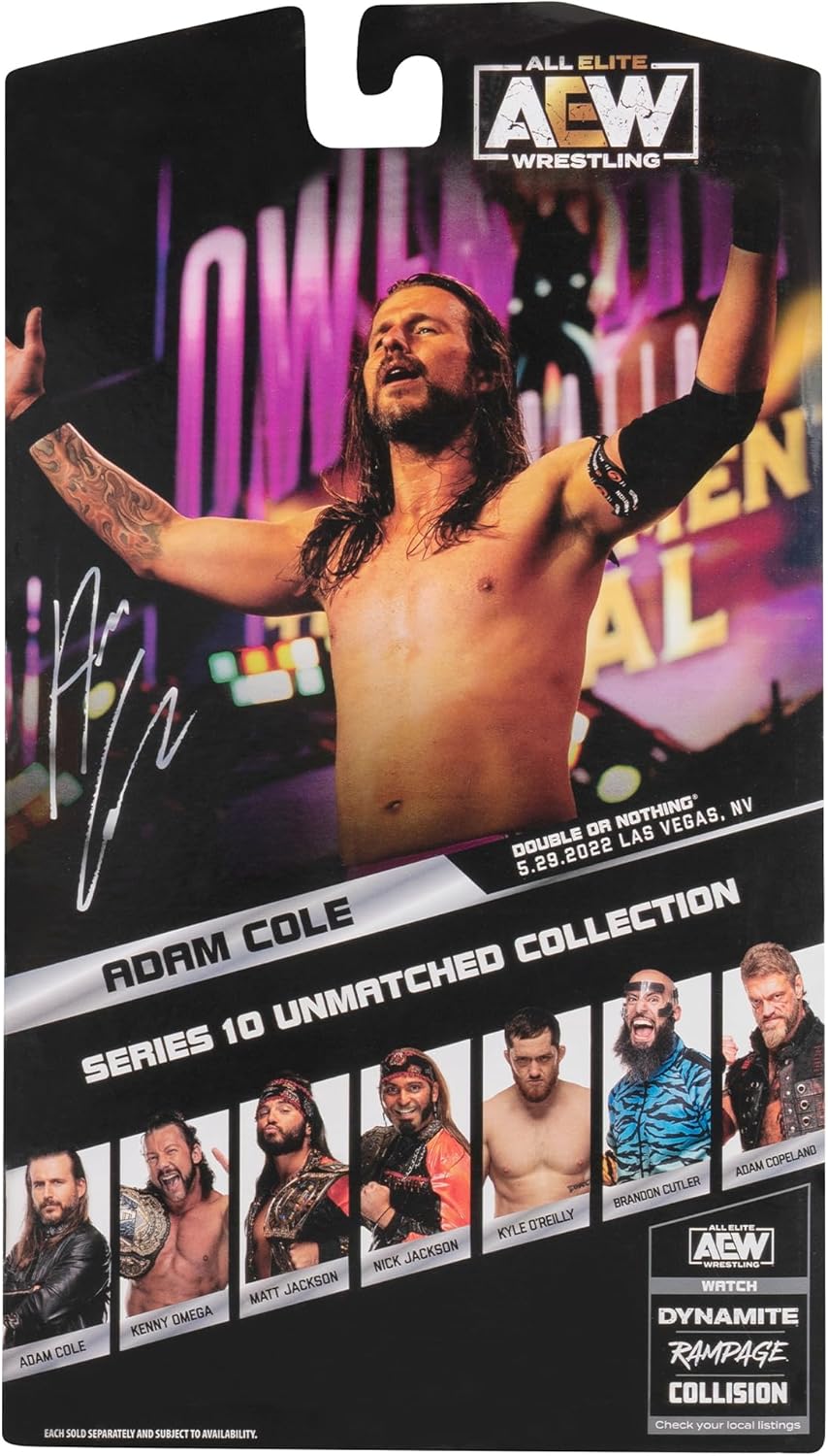 AEW Unmatched — Series 10 Adam Cole (Pink Gear) Action Figure | AE Toy Box