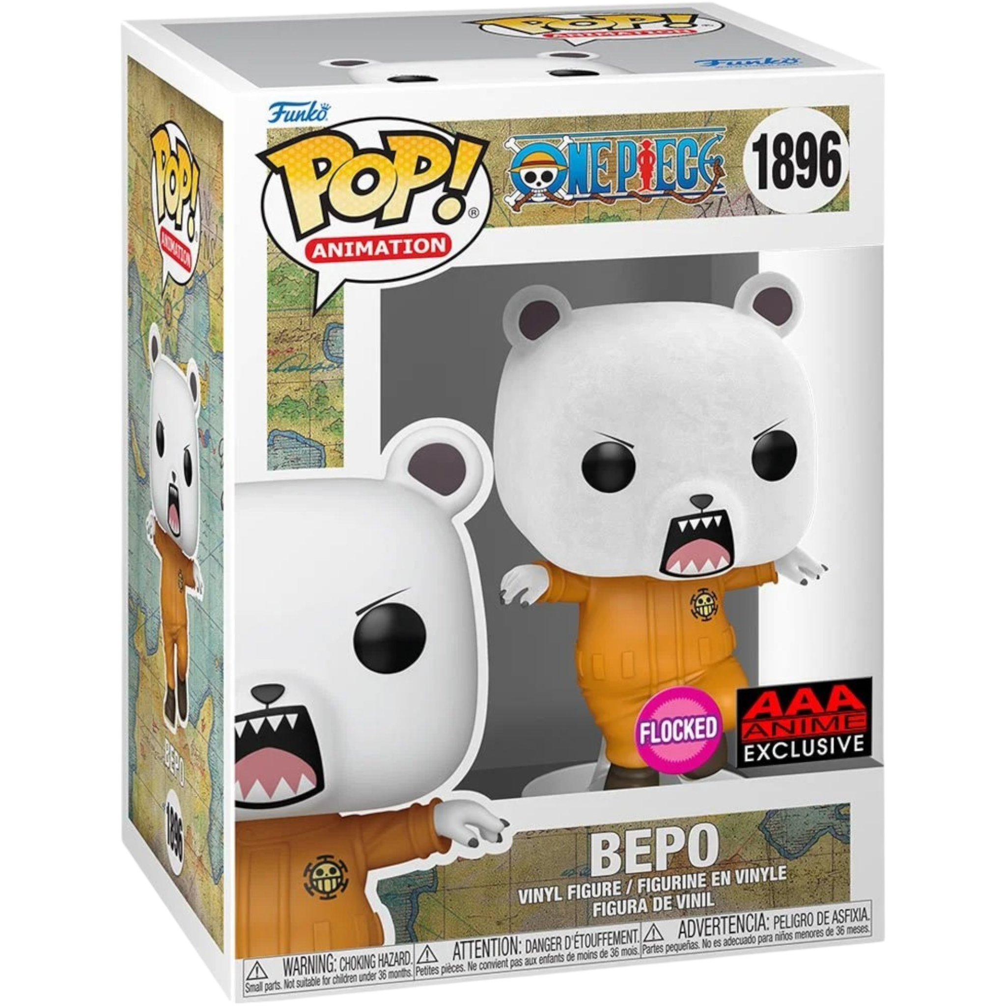 One Piece Bepo Bear Flocked AE Toy Box