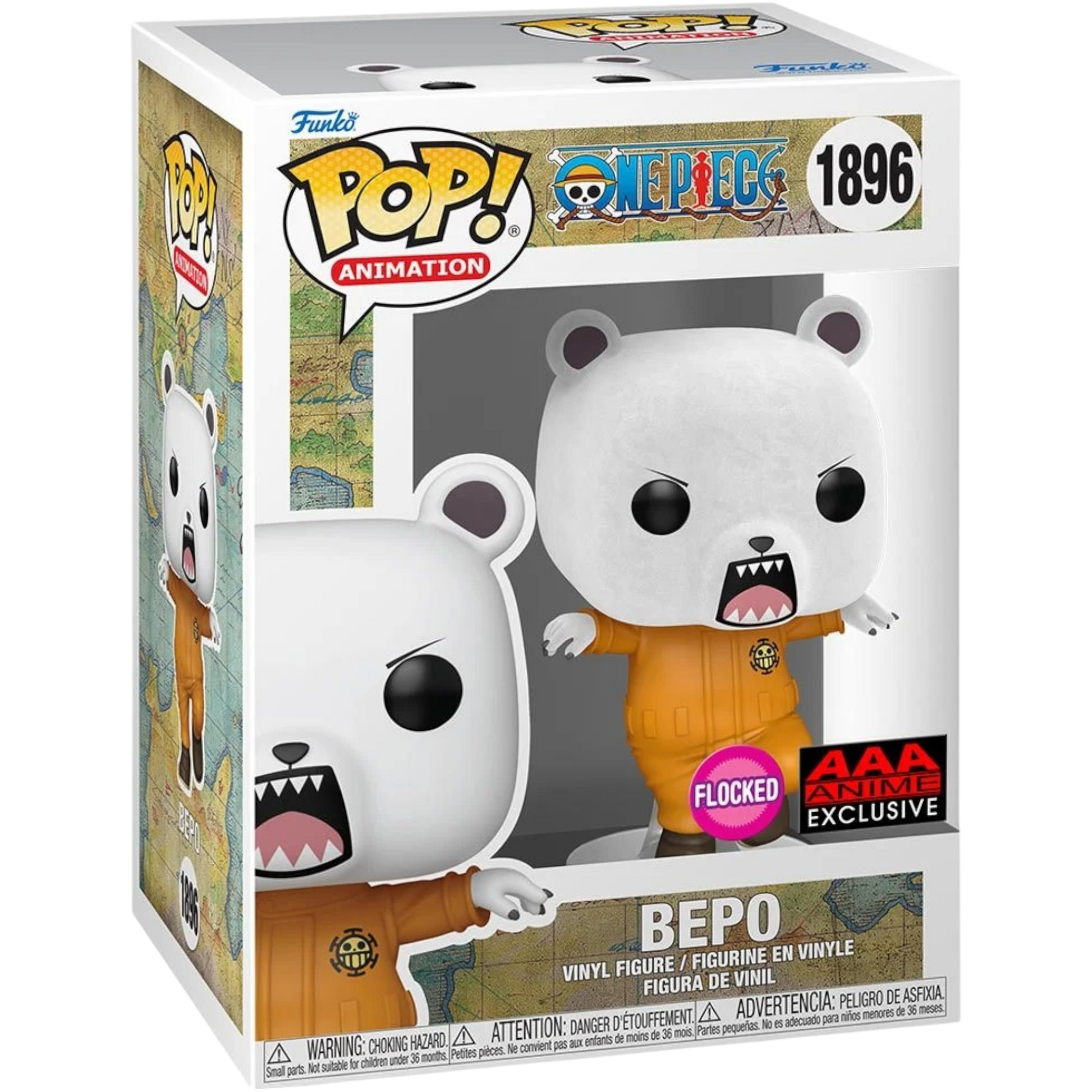 One Piece Bepo Bear Flocked AE Toy Box