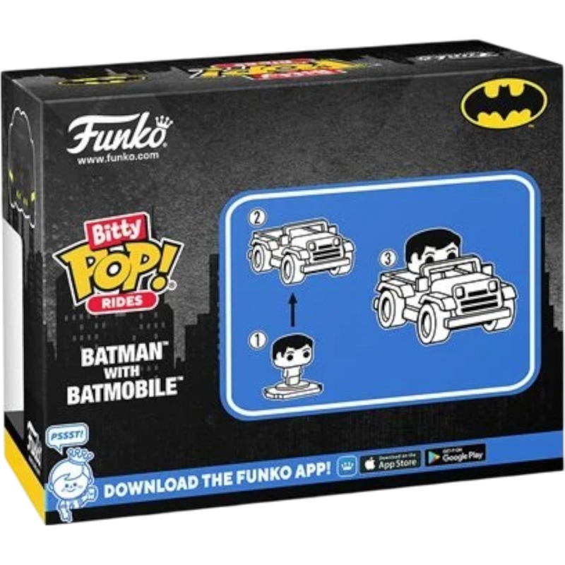 Batman with Batmobile Funko Bitty Pop! Ride Funko Toy Store