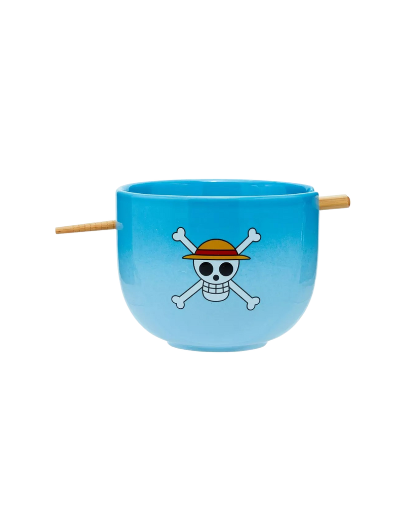 One Piece Blue Ramen Bowl With Chopsticks AE Toy Box