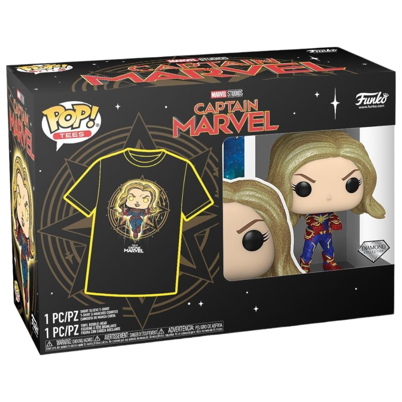 Pop and Tee: Marvel - Captain Marvel Funko Toy Store
