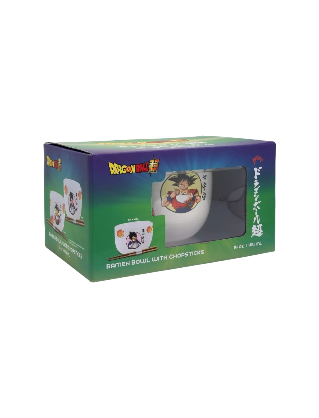 Dragon Ball Z Vegeta & Goku with Ramen Ramen Bowl with Chopsticks AE Toy Box