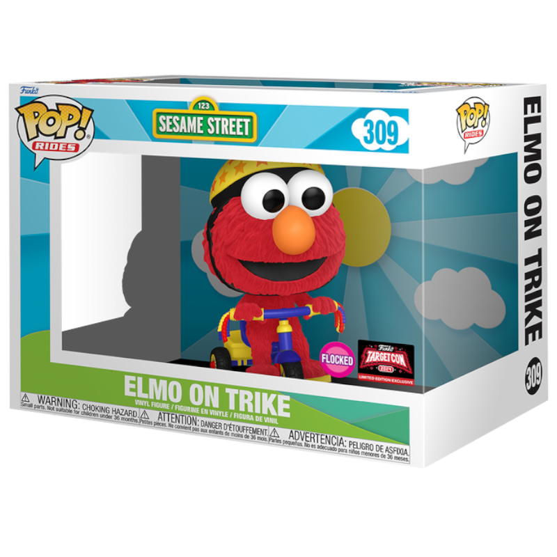 Sesame street Elmo on trike flocked Funko Toy Store