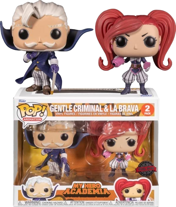 My Hero Academia Gentle Criminal & La Brava Vinyl Figure Set 2022 Anime Expo Exclusive Funko Toy Store