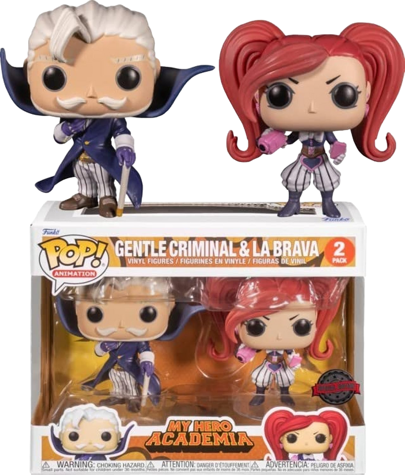 My Hero Academia Gentle Criminal & La Brava Vinyl Figure Set 2022 Anime Expo Exclusive Funko Toy Store