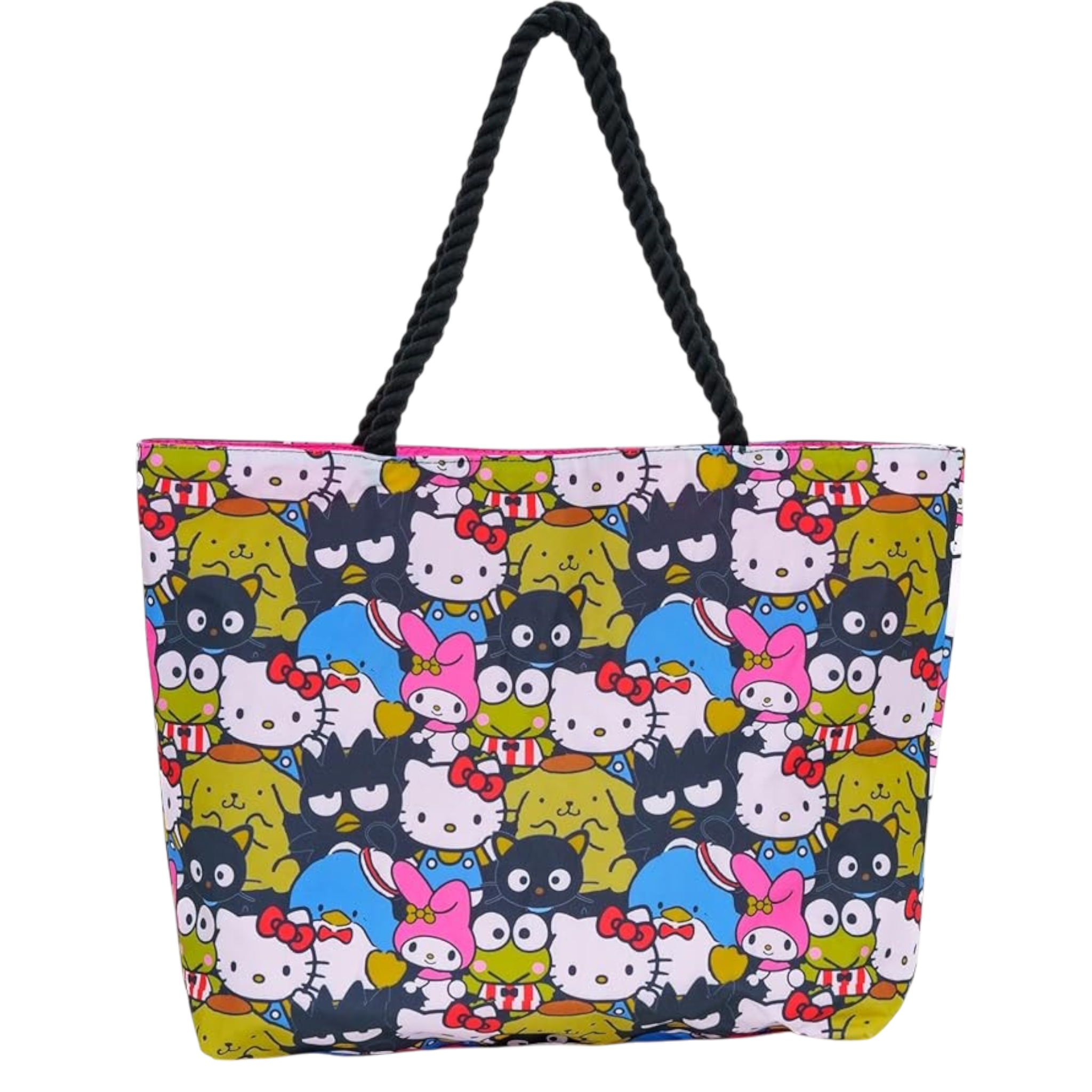 Hello Kitty Friends Tote My Melody Keroppi Pompompurin Badtz-Maru Print Bag AE Toy Box