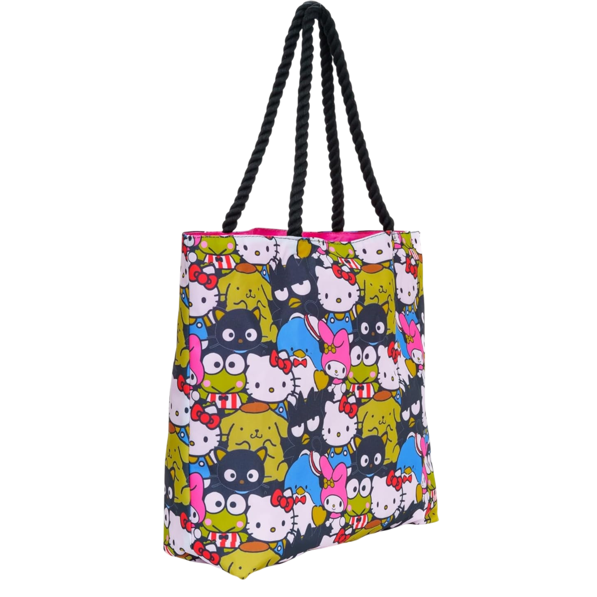 Hello Kitty Friends Tote My Melody Keroppi Pompompurin Badtz-Maru Print Bag AE Toy Box