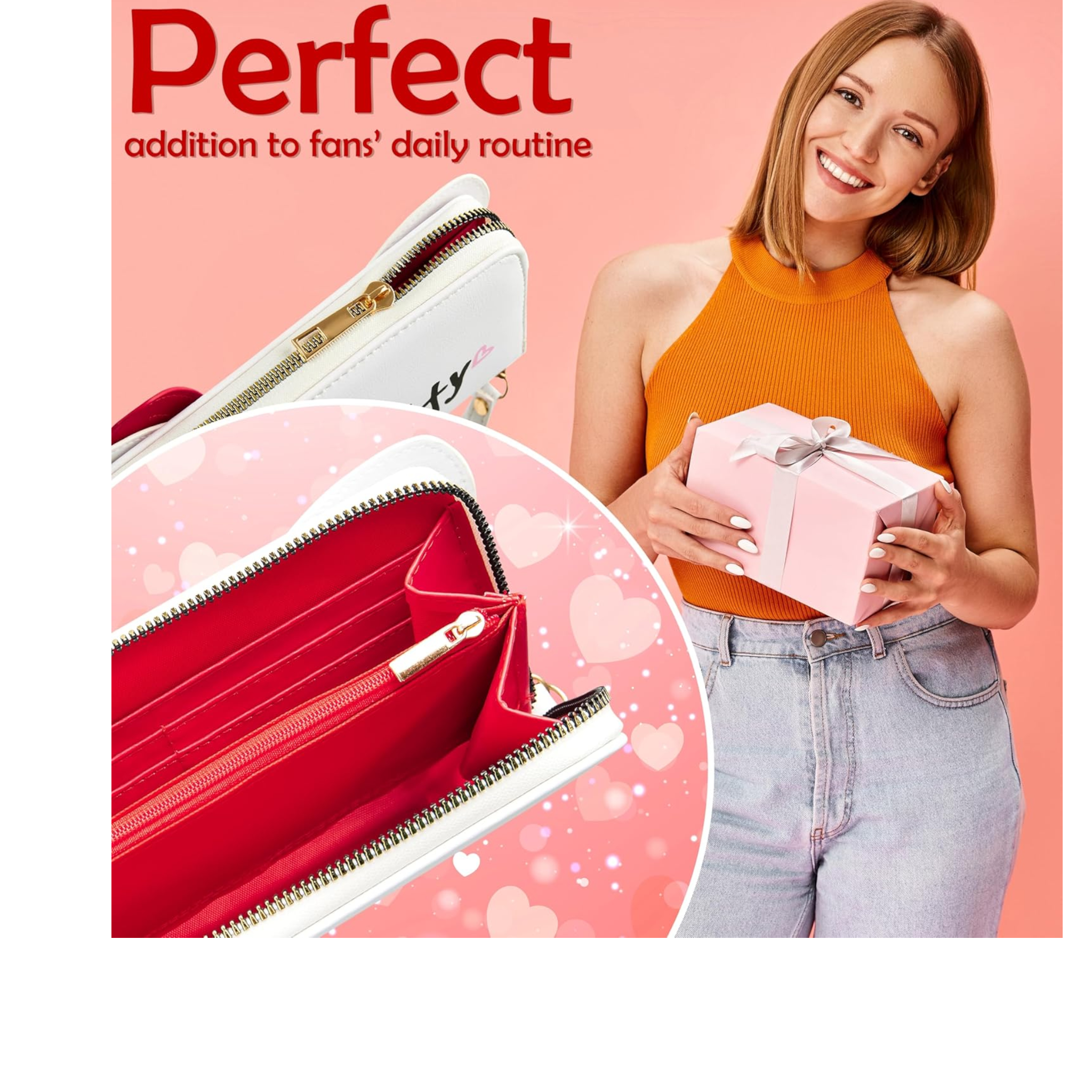 Hello Kitty Womens Wallet, Zip-Around Purse with Card Slots and Coin Pocket AE Toy Box