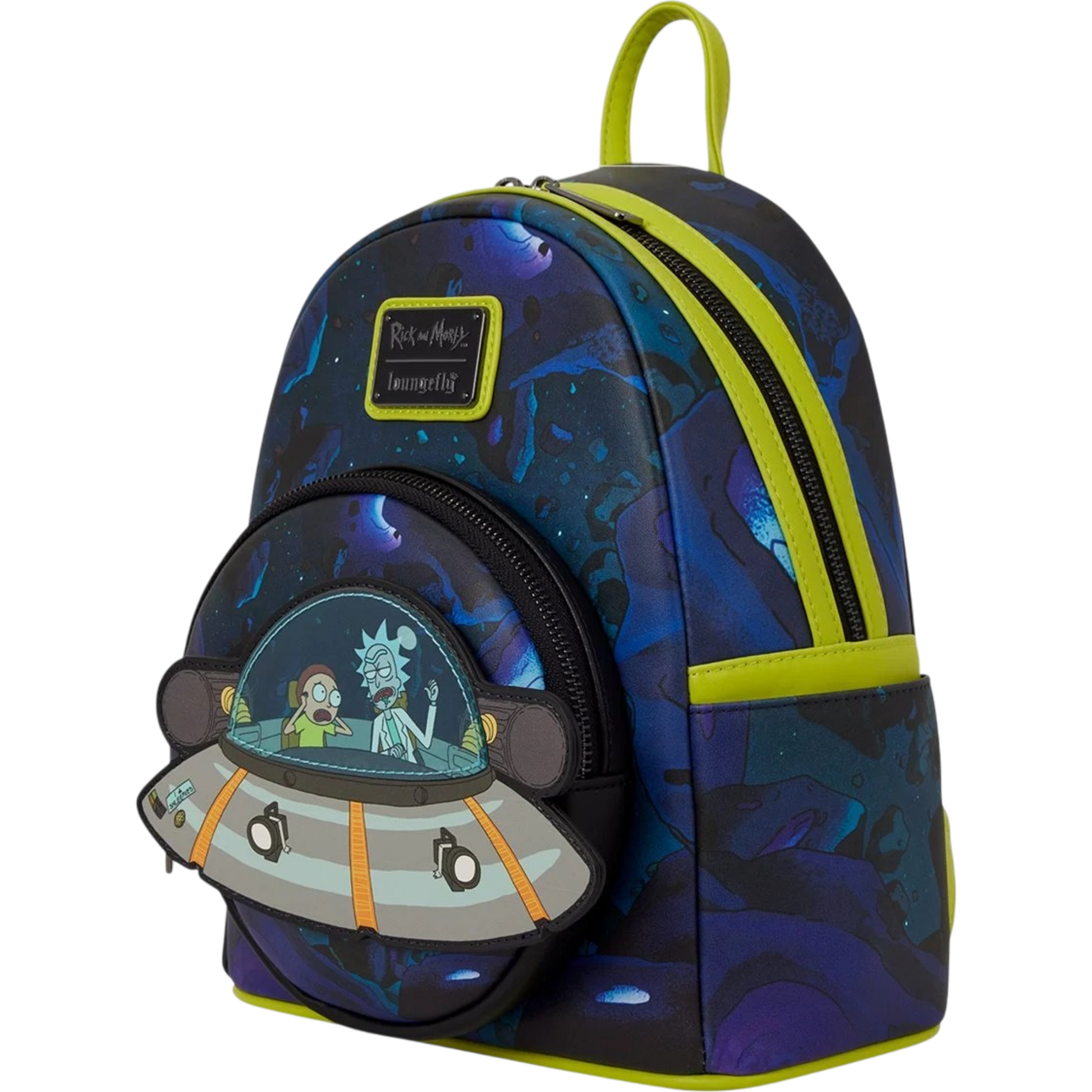 Rick and Morty Space Cruiser (Glow-in-the-Dark) Mini Backpack | AE Toy Box