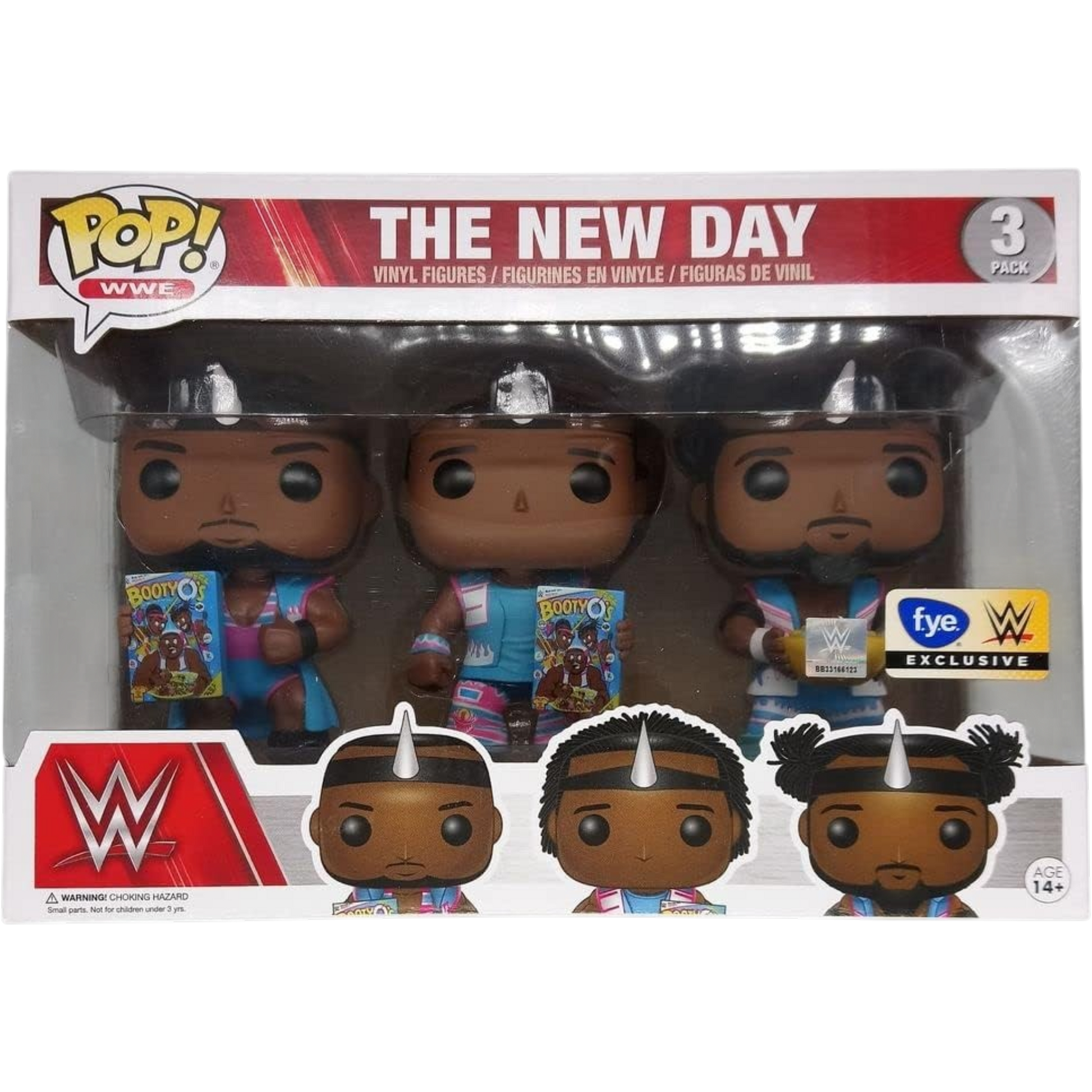WWE — The New Day “Booty O’s” 3-Pack (Xavier Woods, Big E & Kofi Kingston) | AE Toy Box