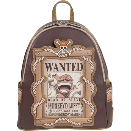 One Piece Wanted Dead or Alive Monkey D. Luffy Mini-Backpack - Entertainment Earth Exclusive