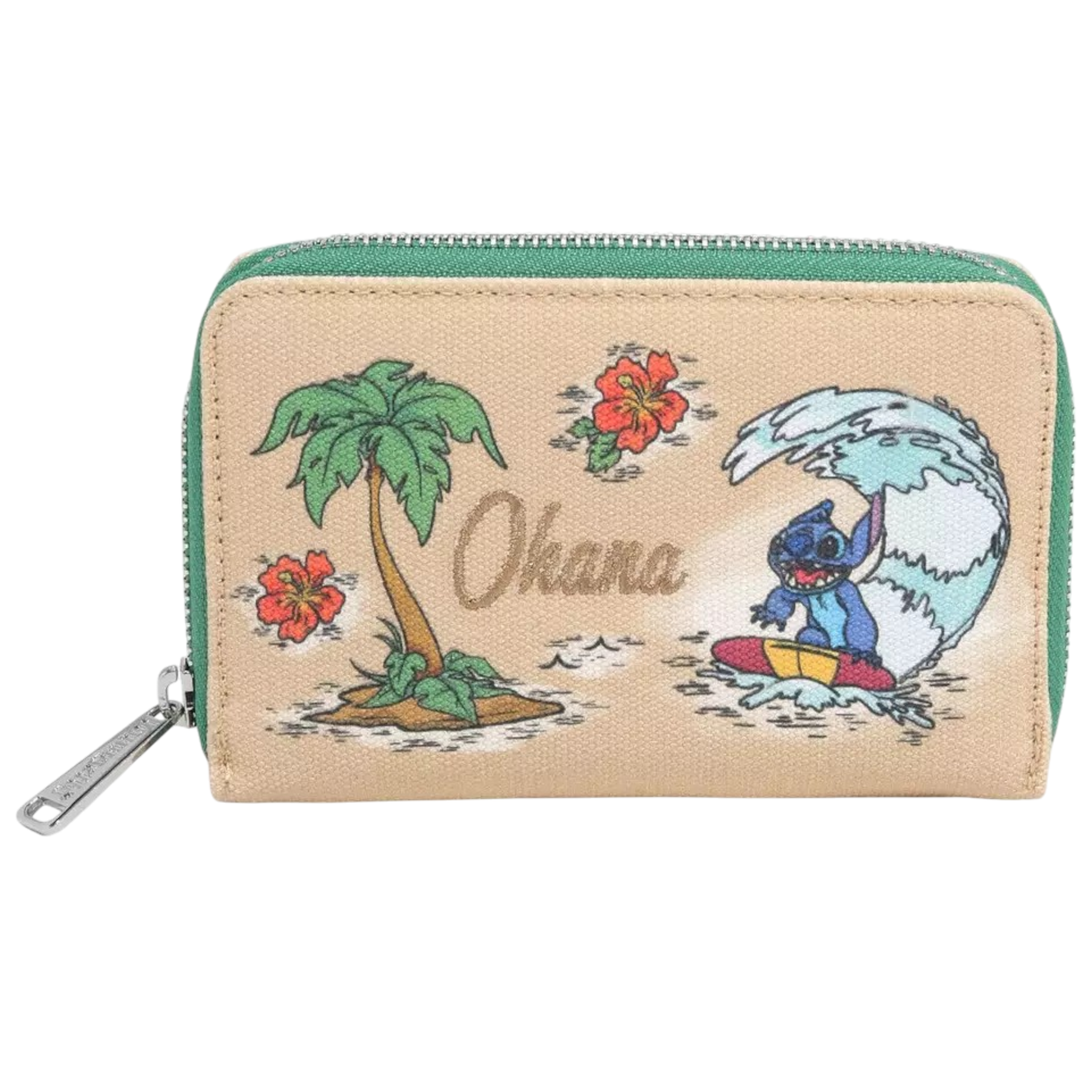 Disney Lilo & Stitch Surfing Stitch Canvas Small Zip Wallet AE Toy Box