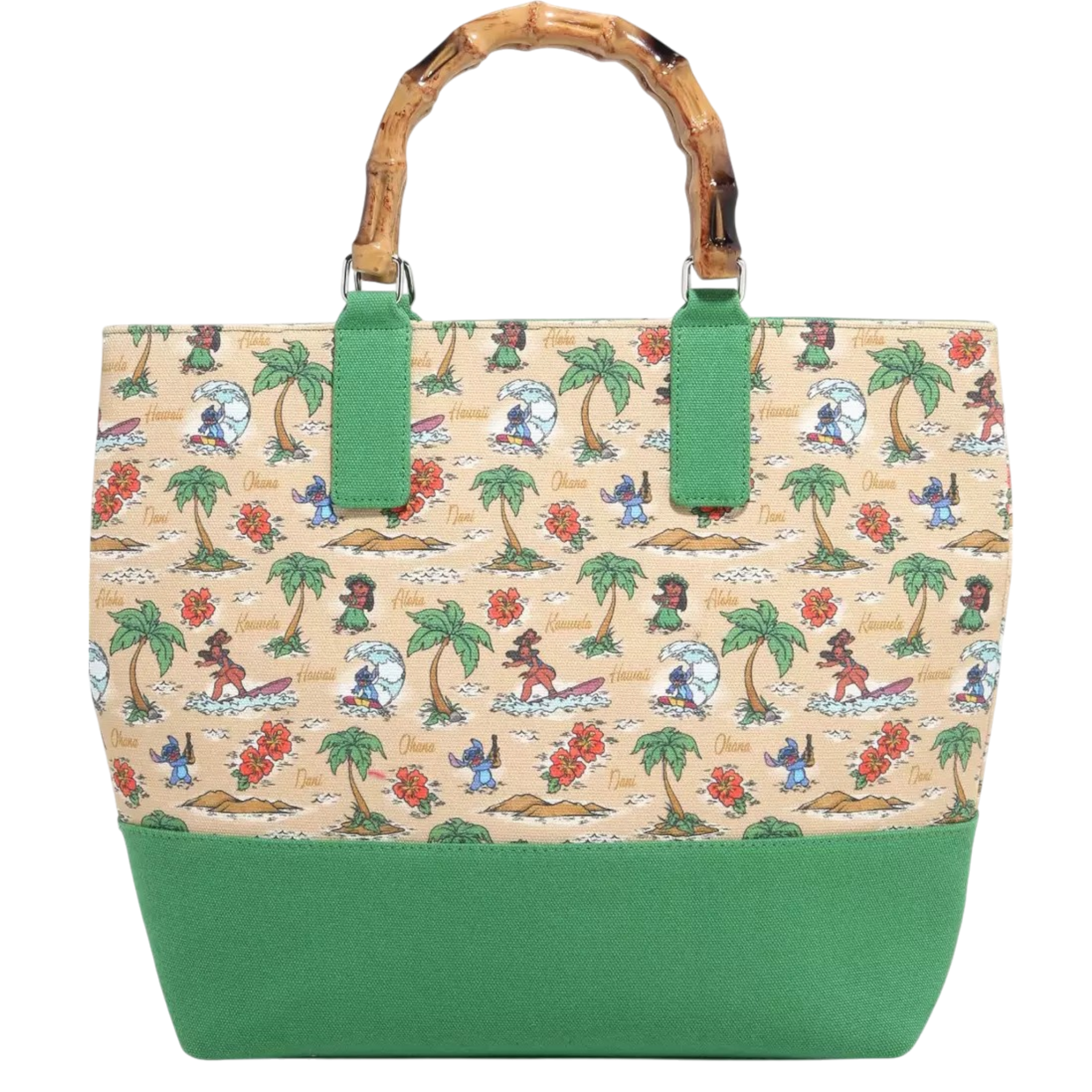 Disney Lilo & Stitch Beach Scenes Allover Print Canvas Tote Bag AE Toy Box