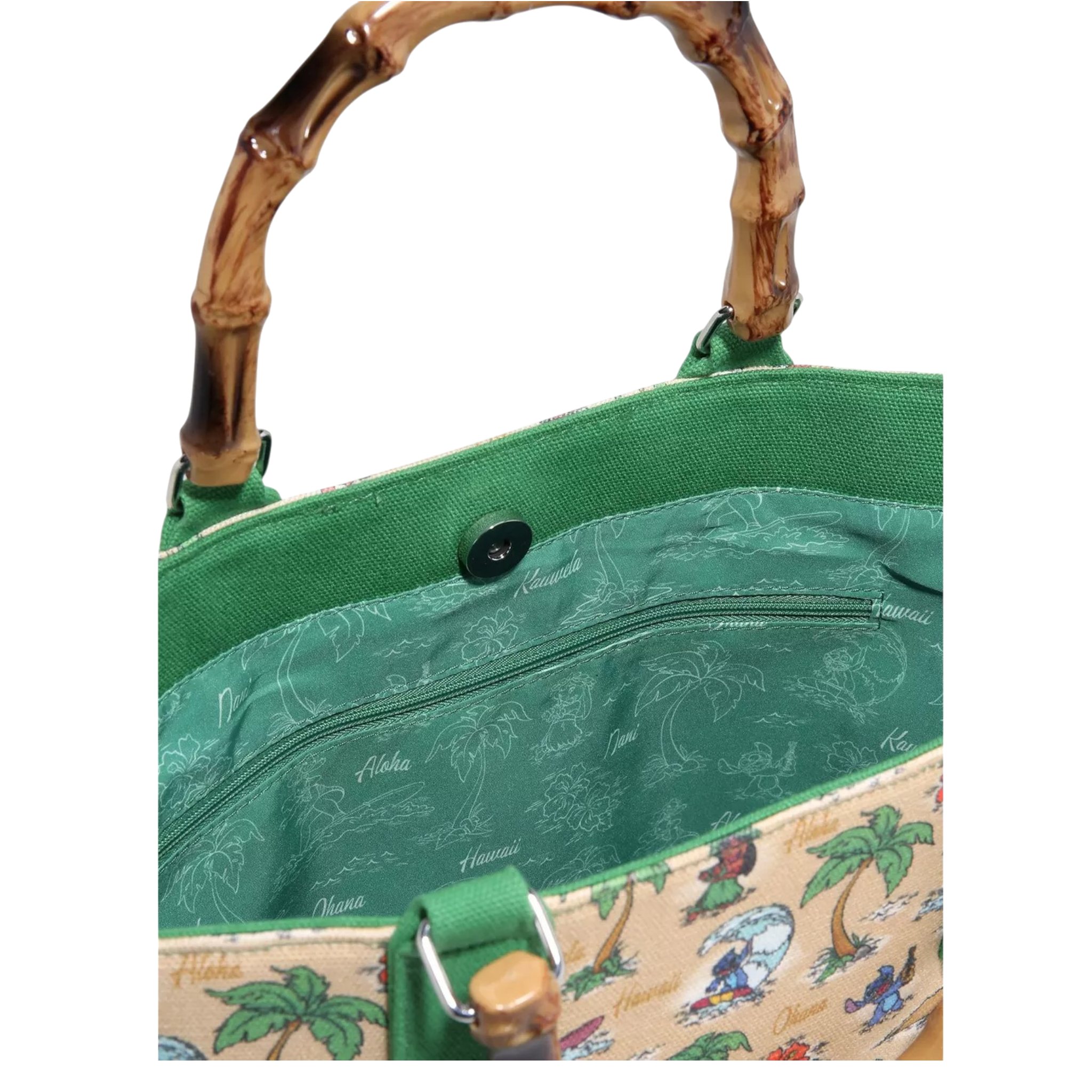 Disney Lilo & Stitch Beach Scenes Allover Print Canvas Tote Bag AE Toy Box