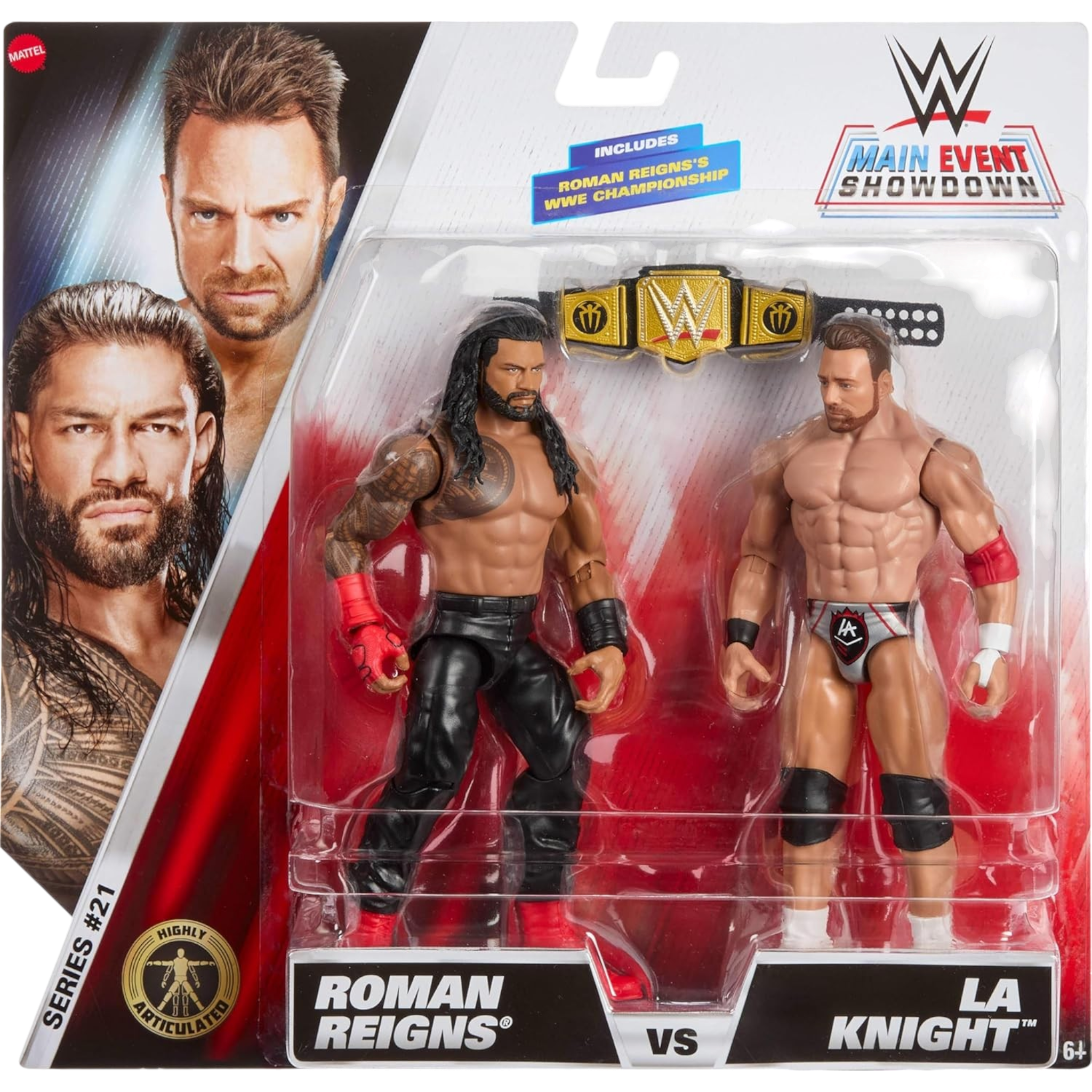 WWE Main Event Showdown Roman Reigns vs La Knight AE Toy Box