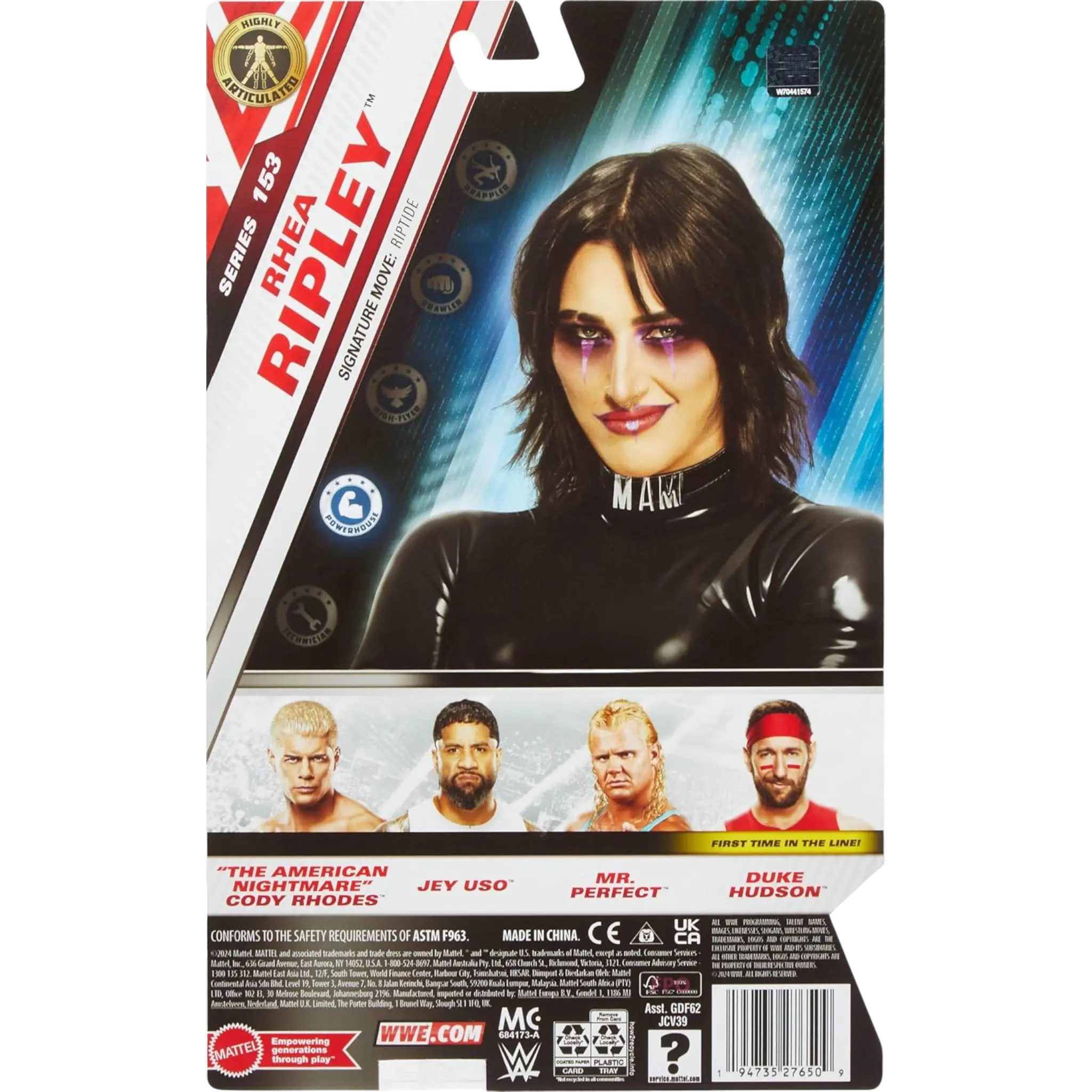 WWE Rhea Ripley Action Figure, Main Event Series #153 6-inch Mattel