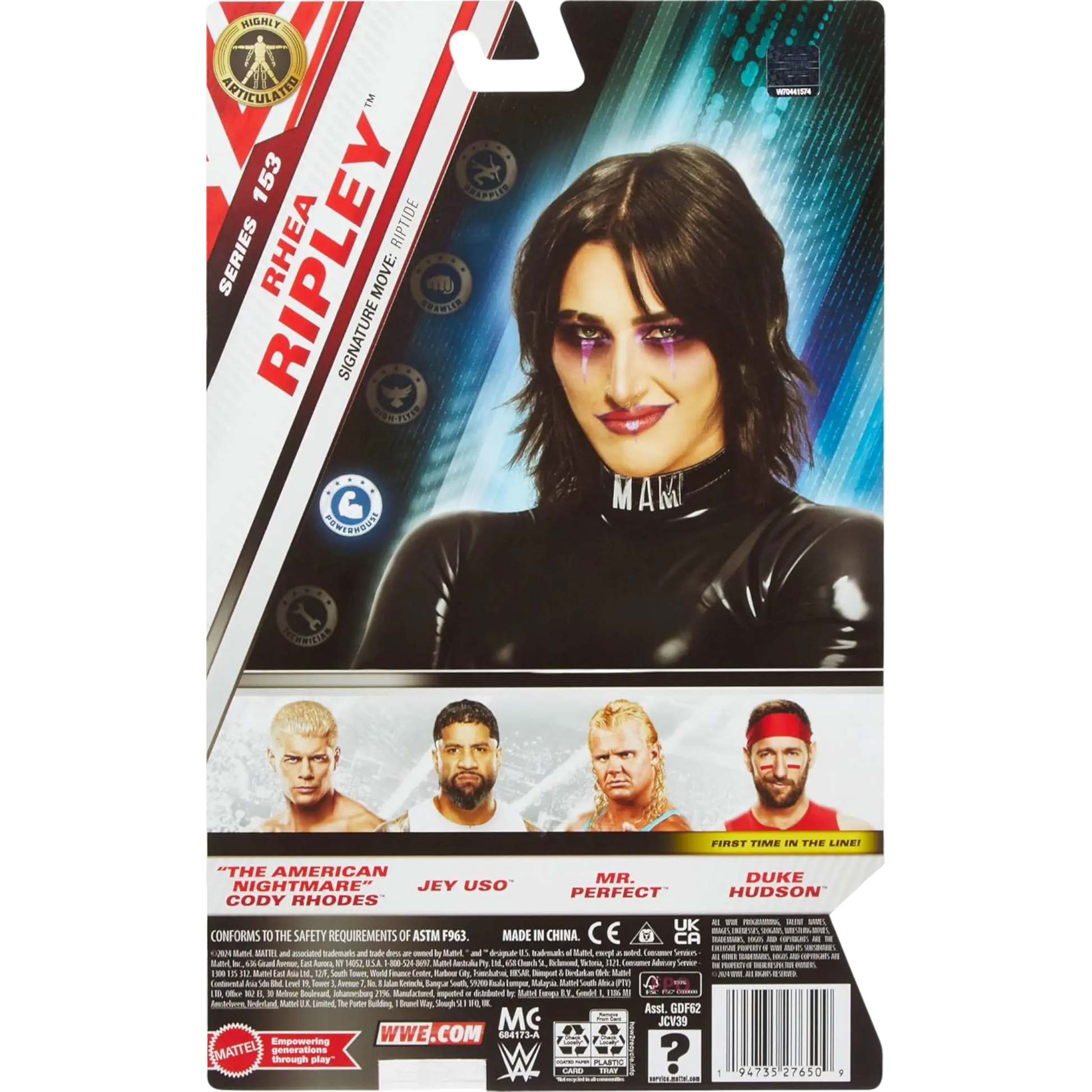 WWE Rhea Ripley Action Figure, Main Event Series #153 6-inch Mattel