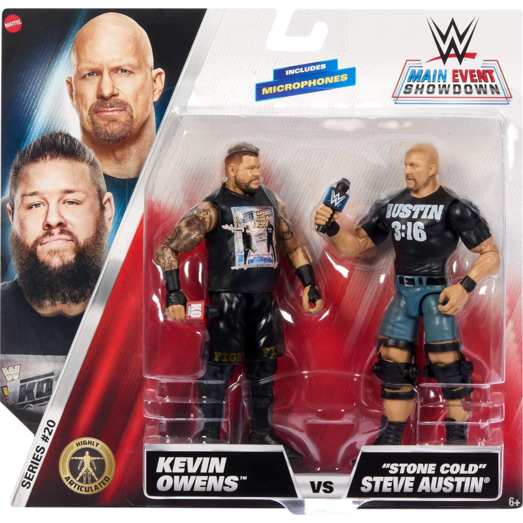 WWE Main Event Championship Showdown  “Stone Cold” Steve Austin vs Kevin Owens AE Toy Box