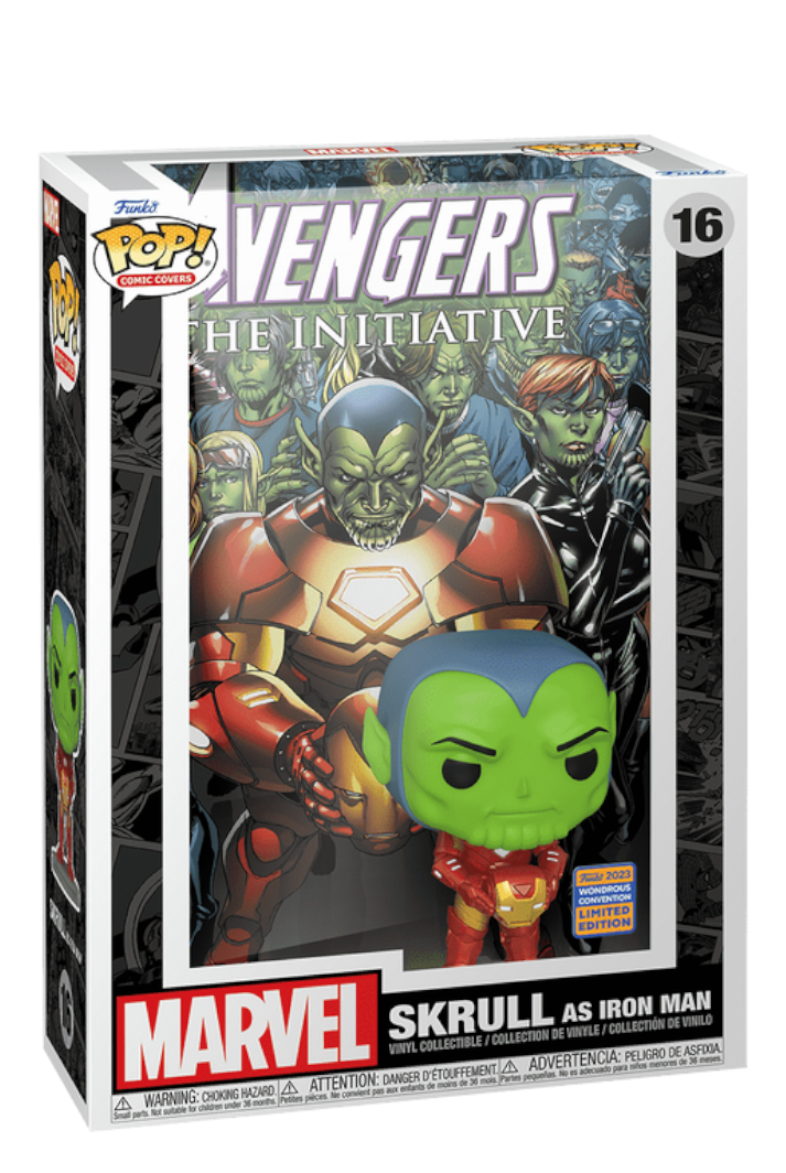 Cover Art Marvel Collection Collectible Vinyl Figure Comic Covers (Skrull as Iron Man) 2023 Wondrous convention Funko Toy Store