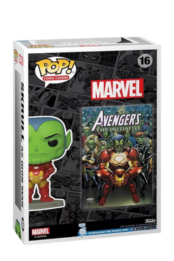 Cover Art Marvel Collection Collectible Vinyl Figure Comic Covers (Skrull as Iron Man) 2023 Wondrous convention Funko Toy Store