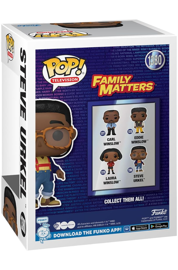 WB 100 - Family Matters, Steve Urkel Funko Vinyl Figure Funko Toy Store