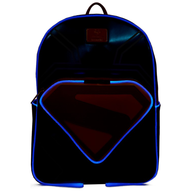 DC Comics — Superman Light Up Glow Full-Size Backpack | AE Toy Box