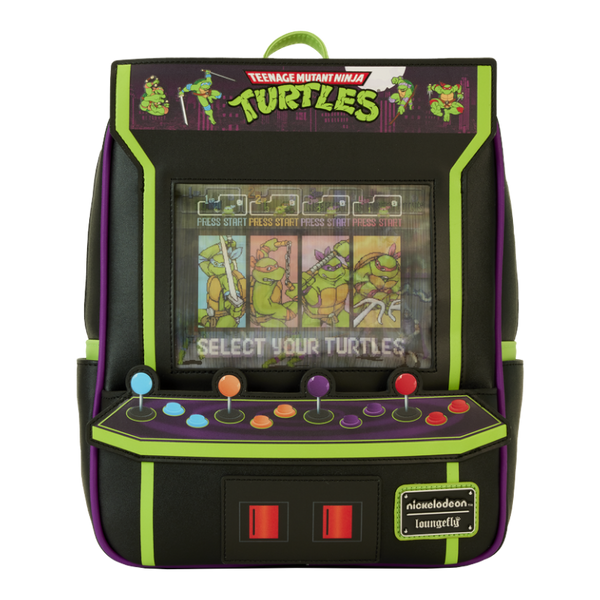 Teenage Mutant Ninja Turtles 40th Anniversary Vintage Arcade Lenticular Glow Mini Backpack Funko Toy Store