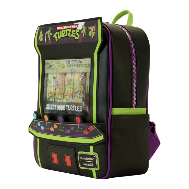 Teenage Mutant Ninja Turtles 40th Anniversary Vintage Arcade Lenticular Glow Mini Backpack Funko Toy Store