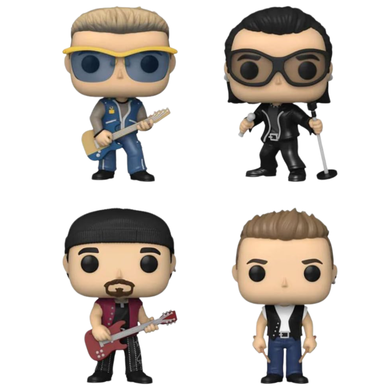 U2 - Zoo TV - Adam/Bono/The Edge/Larry - 4pk - Walmart Funko Toy Store