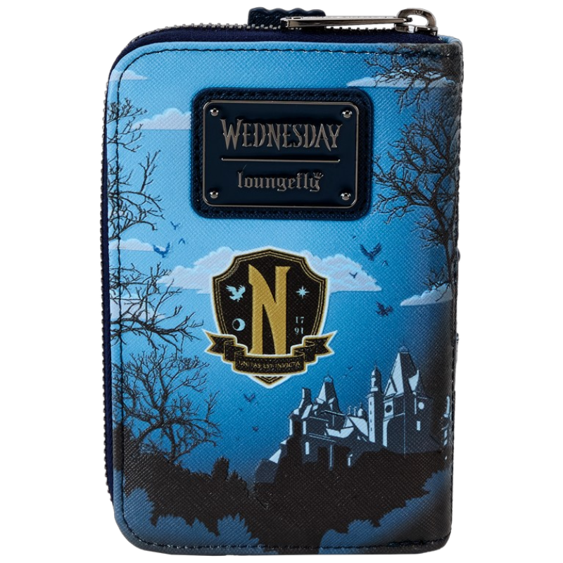 The Addams Family — Wednesday Nevermore Academy Castle Zip Around Wallet | AE Toy Box