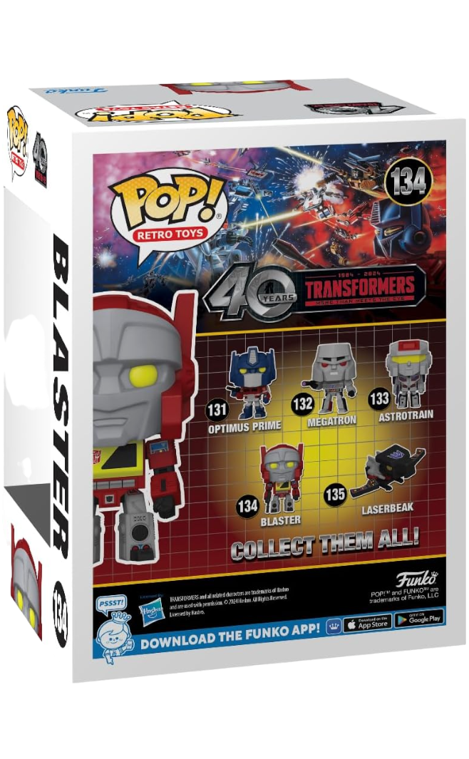 Transformers: Generation 1-40th Anniversary, Blaster Funko Toy Store