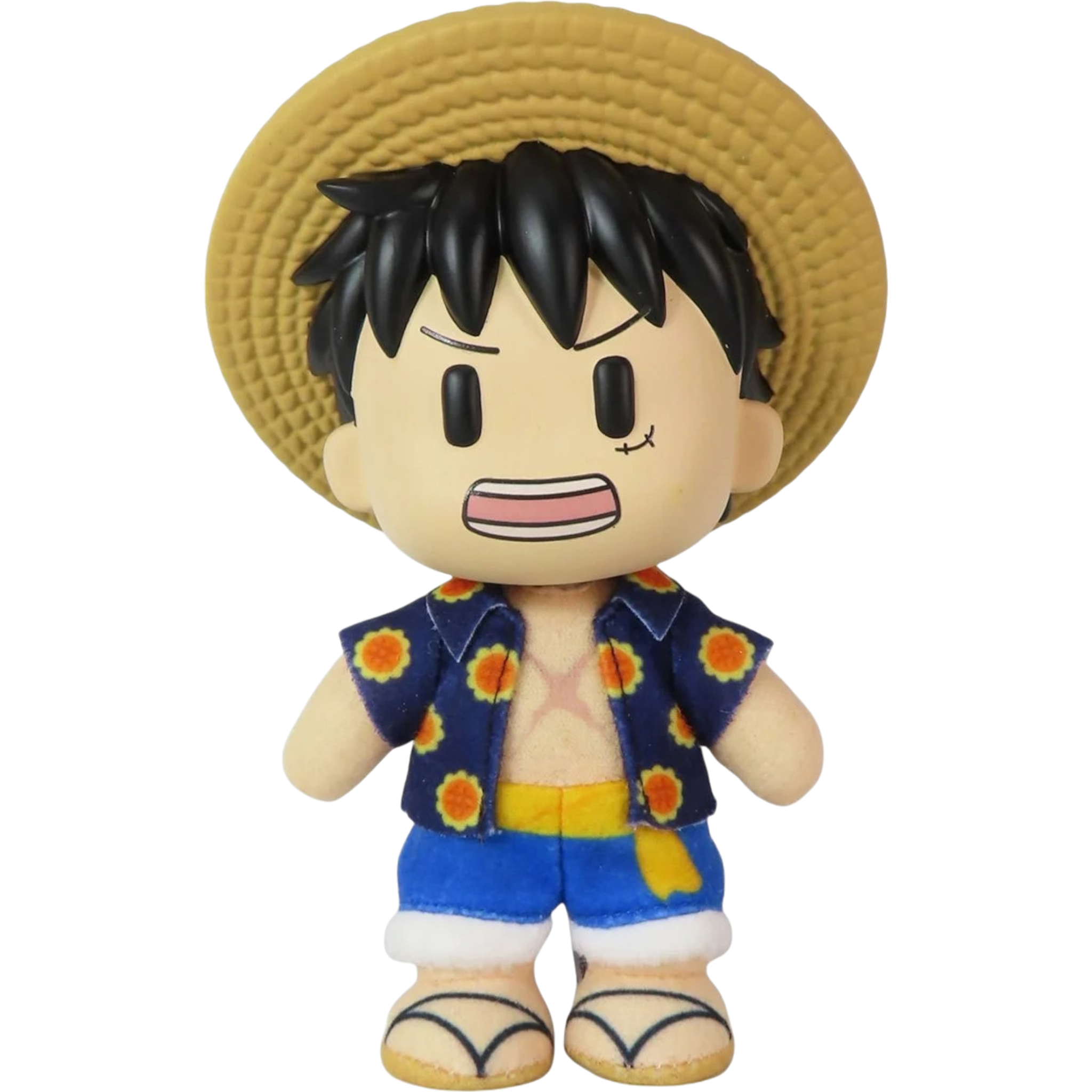 One Piece Luffy Dressrosa Outfit FigureKey 4 1/2-Inch Moveable Plush AE Toy Box