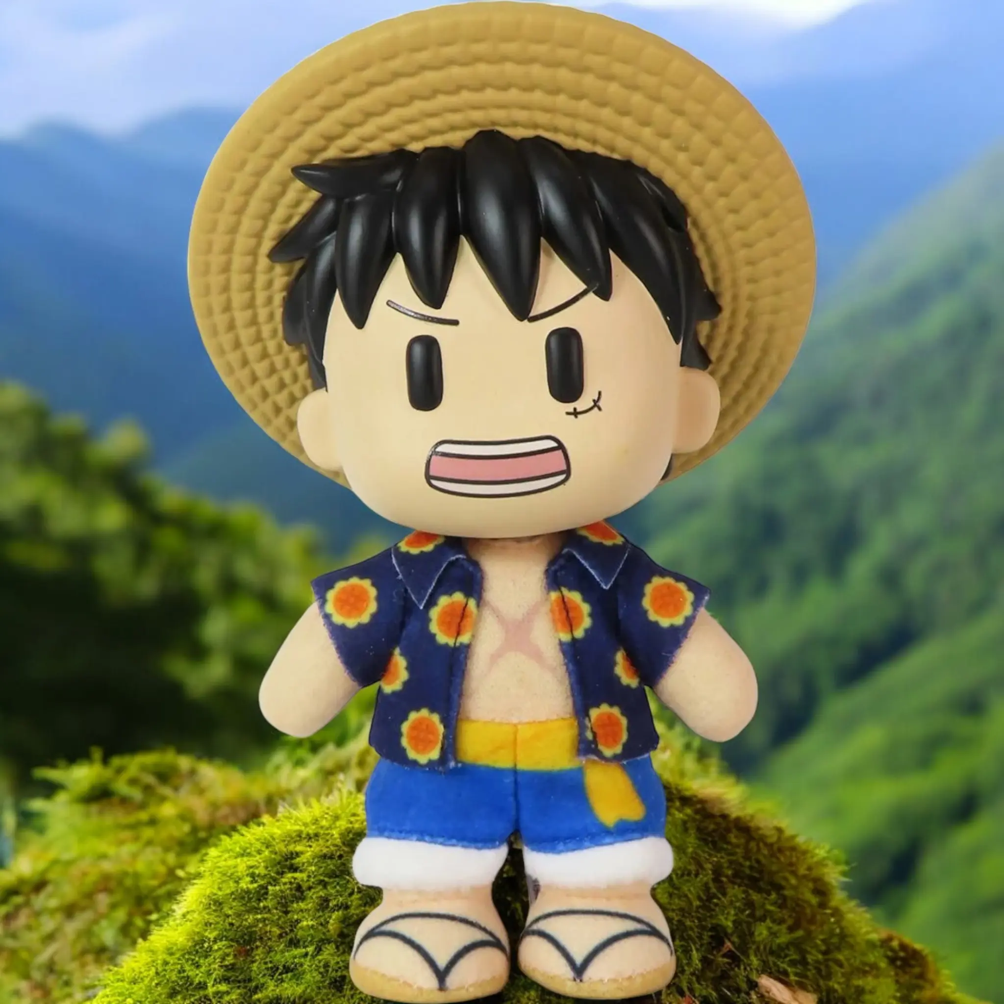 One Piece Luffy Dressrosa Outfit FigureKey 4 1/2-Inch Moveable Plush AE Toy Box
