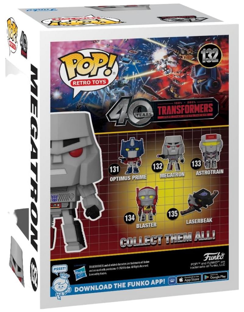 Transformers: Generation 1-40th Anniversary, Megatron Funko Toy Store