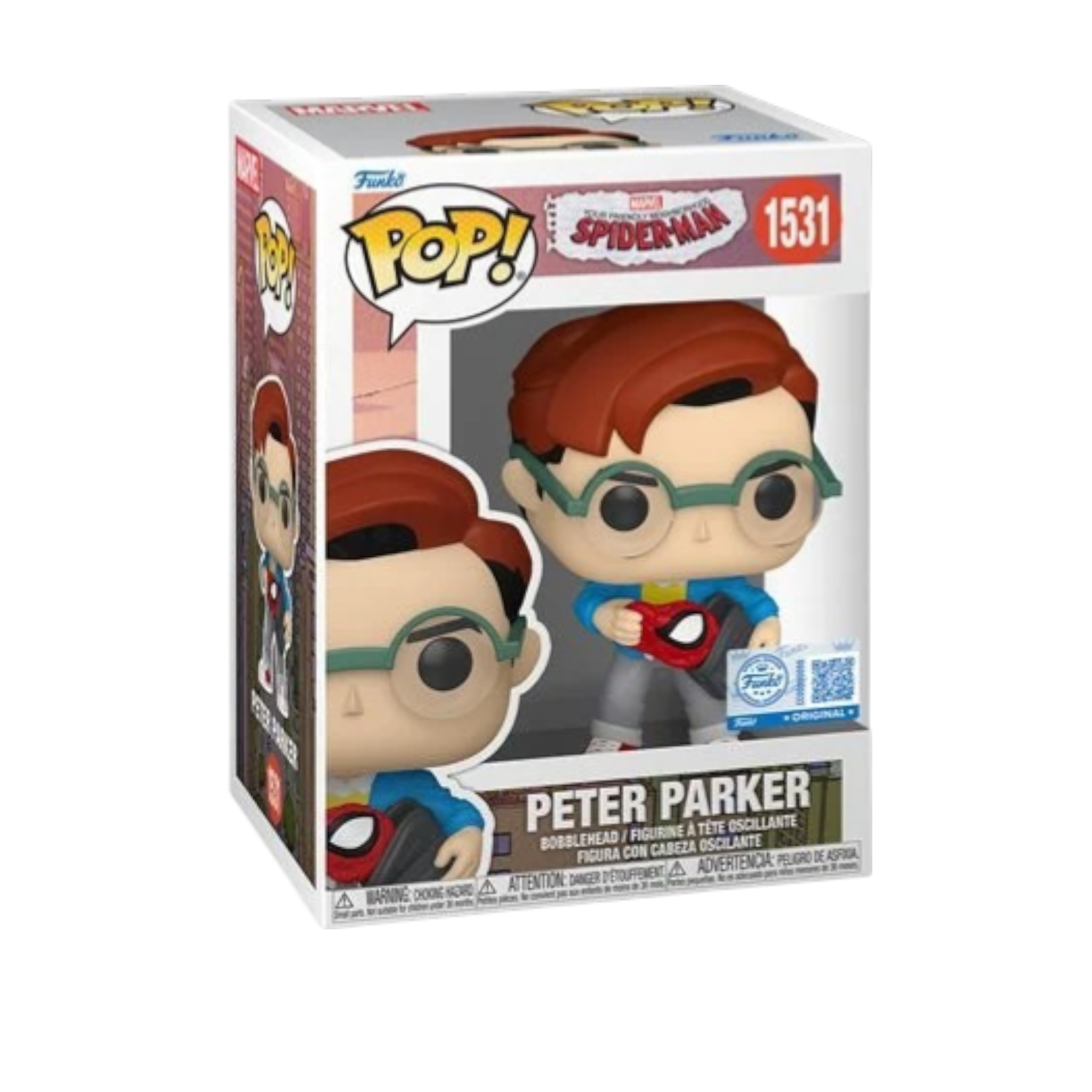 Spider-Man Peter Parker Entertainment Earth Exclusive AE Toy Box