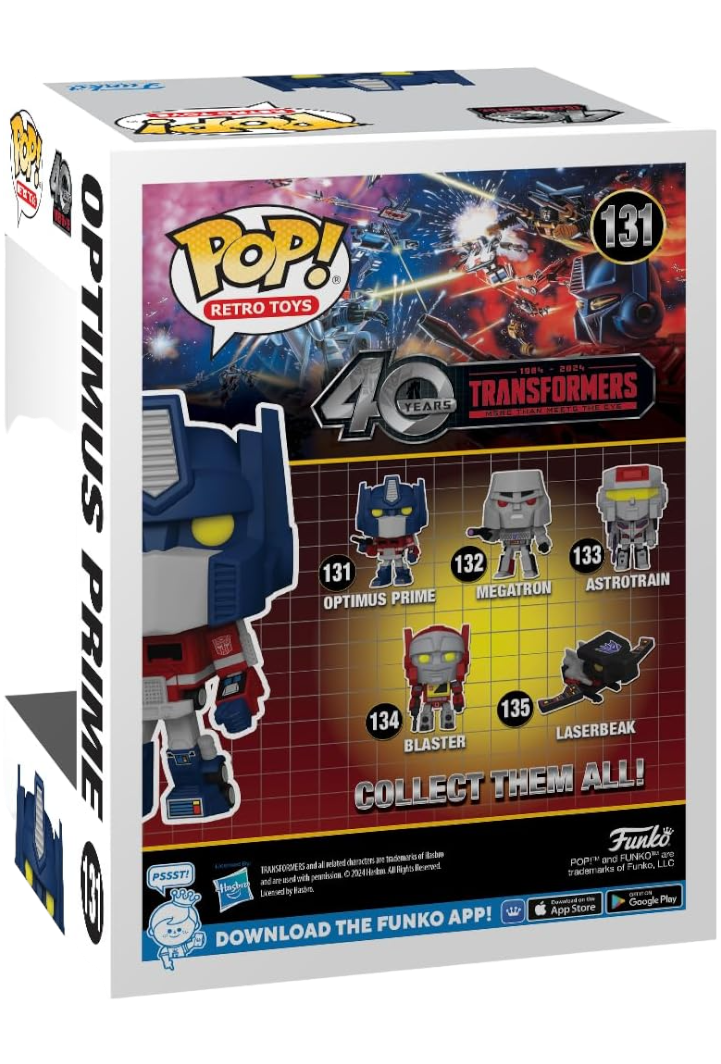 Transformers: Generation 1-40th Anniversary, Optimus Prime Funko Toy Store