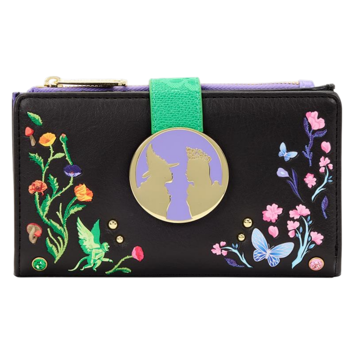Wicked Glinda and Elphaba Floral & Lace Flap Wallet | AE Toy Box