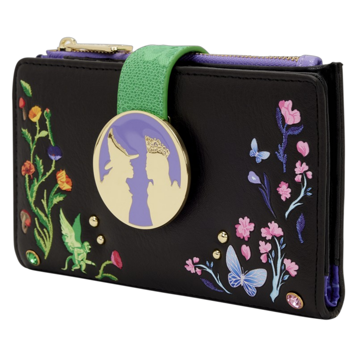 Wicked Glinda and Elphaba Floral & Lace Flap Wallet | AE Toy Box