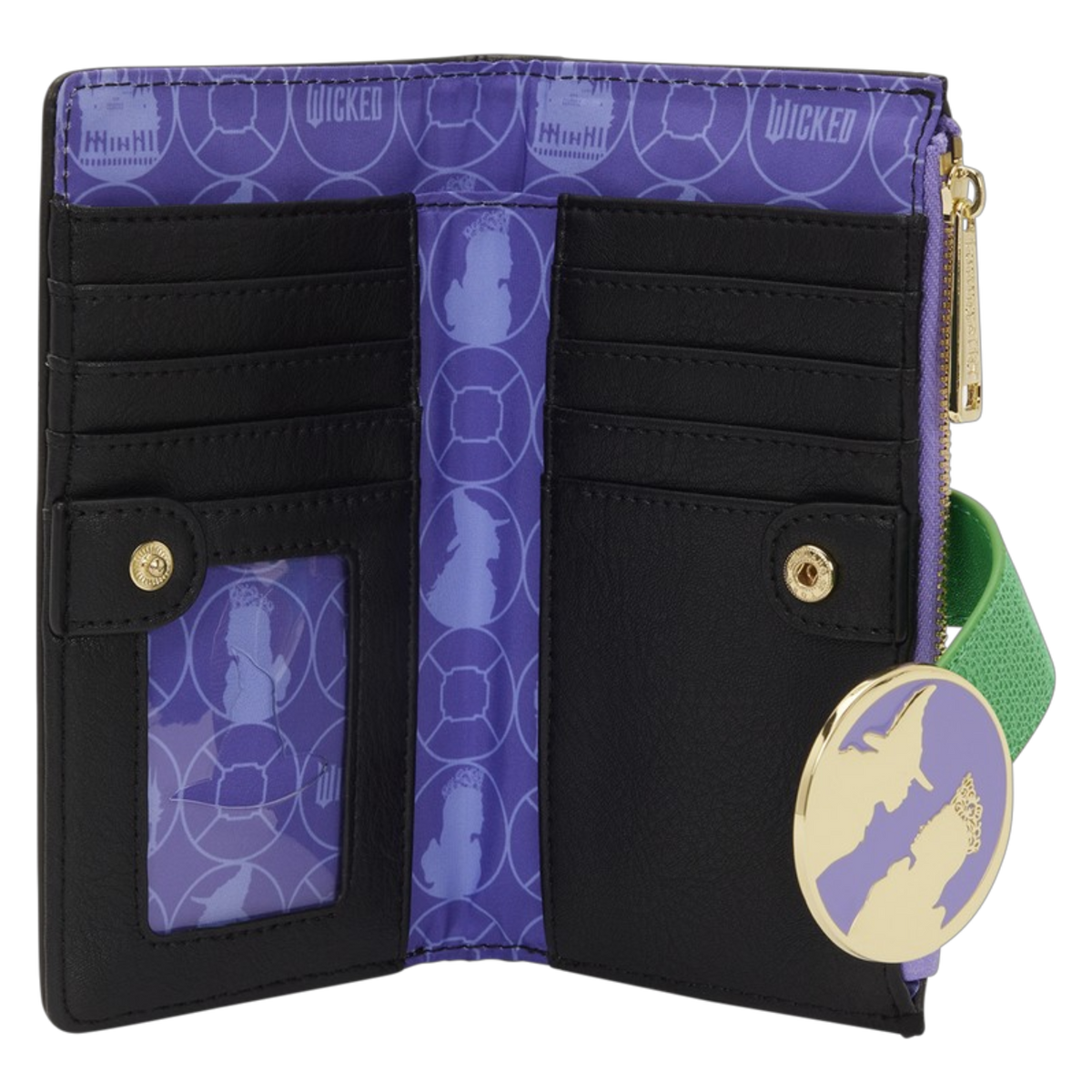 Wicked Glinda and Elphaba Floral & Lace Flap Wallet | AE Toy Box